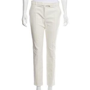 The Row High-Rise Straight Leg Pants Cream Sz 4